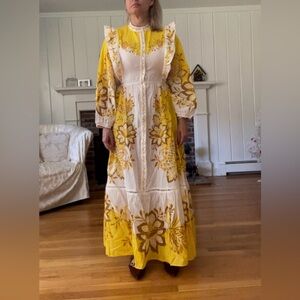 Farm Rio Off White Aura Floral Maxi Dress